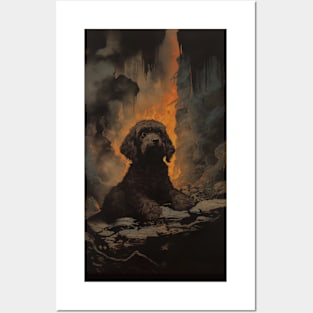 LADY - DARK FANTASY ART STYLE DOG Posters and Art